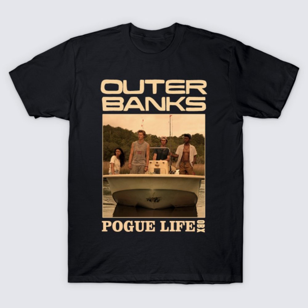 Outer Banks Pogue Life Black Unisex T-shirt, Outer Bank TV Series